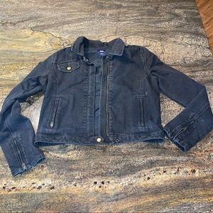 Gap black (light wash) denim jacket size small